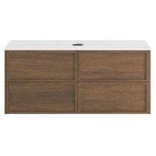 Cali 1200mm Walnut Wall Hung Vanity with Basin & Shaving Cabinet Package